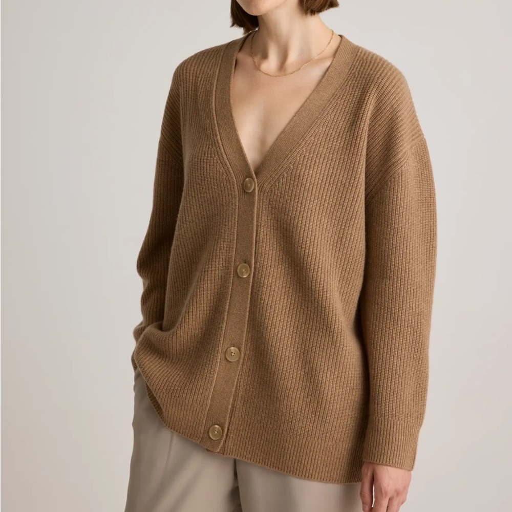 Quince Women's Brown Cardigan Sweater - Picture 5 of 16